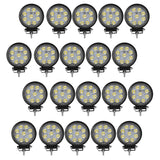 20x 540W 27W Round Flood LED Work Light Bar Offroad Driving Lamp SUV Boat Truck