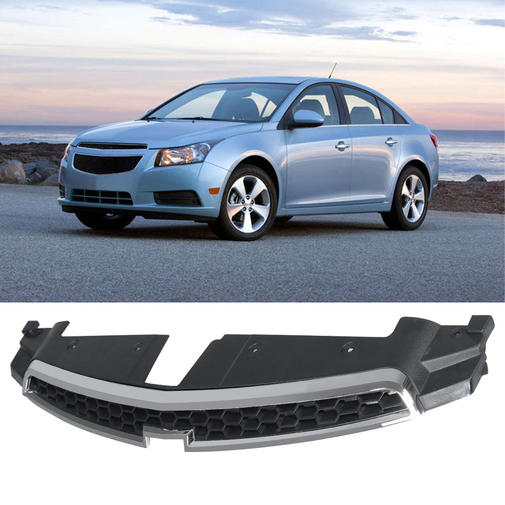 Front Bumper Upper Chrome Grille Trim Fit For 2011 2012 2013 2014 Chevy Cruze
