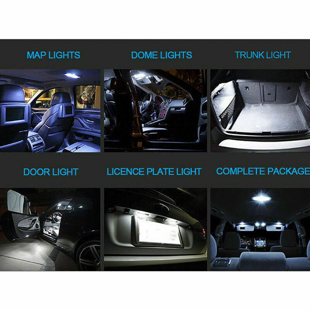 23Pc LED White Bulb Car Light Inside Reverse Light Dome License Plate Lamp Error Lab Work Auto