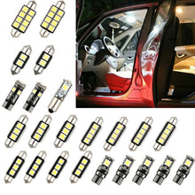 Load image into Gallery viewer, 23Pc LED White Bulb Car Light Inside Reverse Light Dome License Plate Lamp Error Lab Work Auto