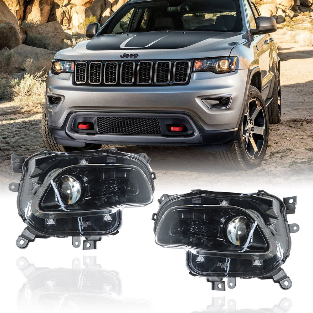 Labwork Right+Left HeadlightFor 2014-2018 Jeep Cherokee Projector Halogen Type