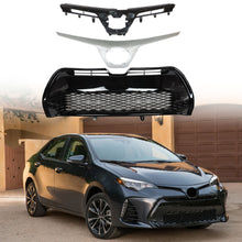 Load image into Gallery viewer, For 2017 2018 2019 Toyota Corolla SE XSE Front Bumper Upper+Lower Grille Black