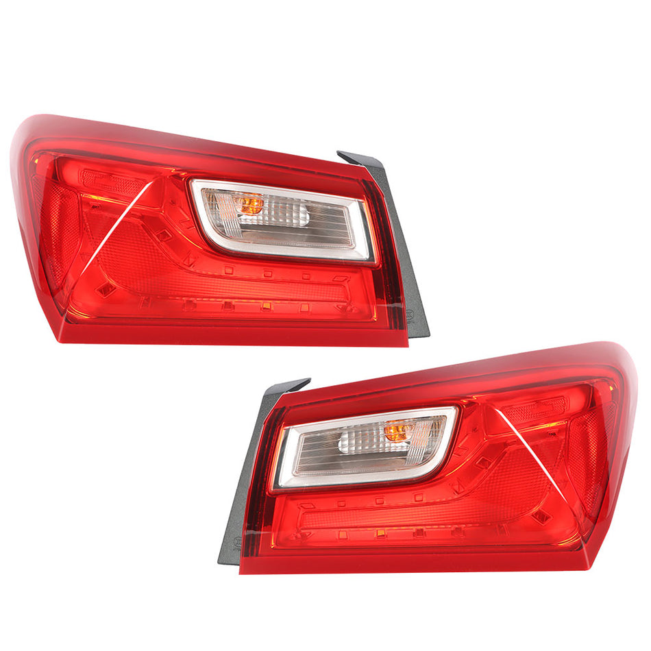 Labwork Outer Tail Lights For 2016-2021 Chevy Malibu Rear Brake Lamps Left+Right