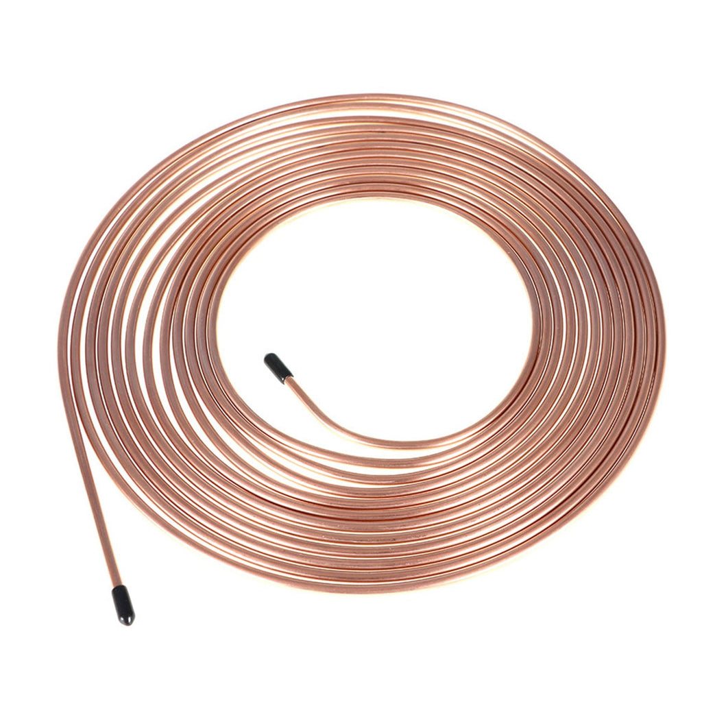 25 Ft. of 1/4 & 3/16 Copper coated Brake Line Tubing Kit With accessories Lab Work Auto