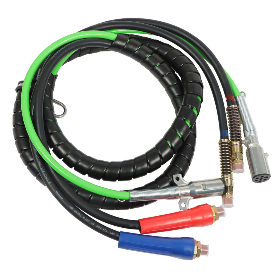 labwork 3-in-1 Wrap Set Air Line Hose Assemblies 12FT Replacement for Semi Truck Tractor Trailer