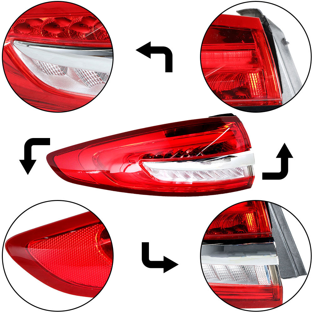 Labwork Tail Light Brake Lamp Drive/Left Side Outer Rear For Ford Fusion 2017/2018-2020
