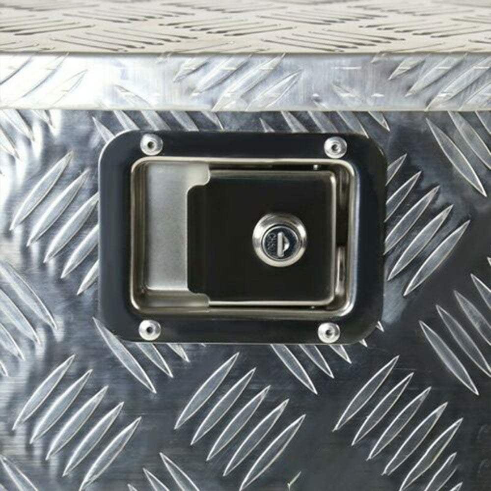 29 "X15"X18" Cuboid Silver Aluminum Trailer Tongue Tool Box for Trailer RV Truck Lab Work Auto 