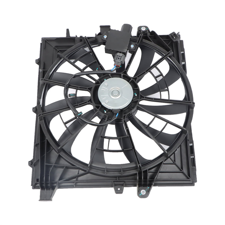 labwork Radiator Cooling Fan Assembly With Fan Control Module Standard Cooling Replacement for 2013-2016 Cadillac ATS Center