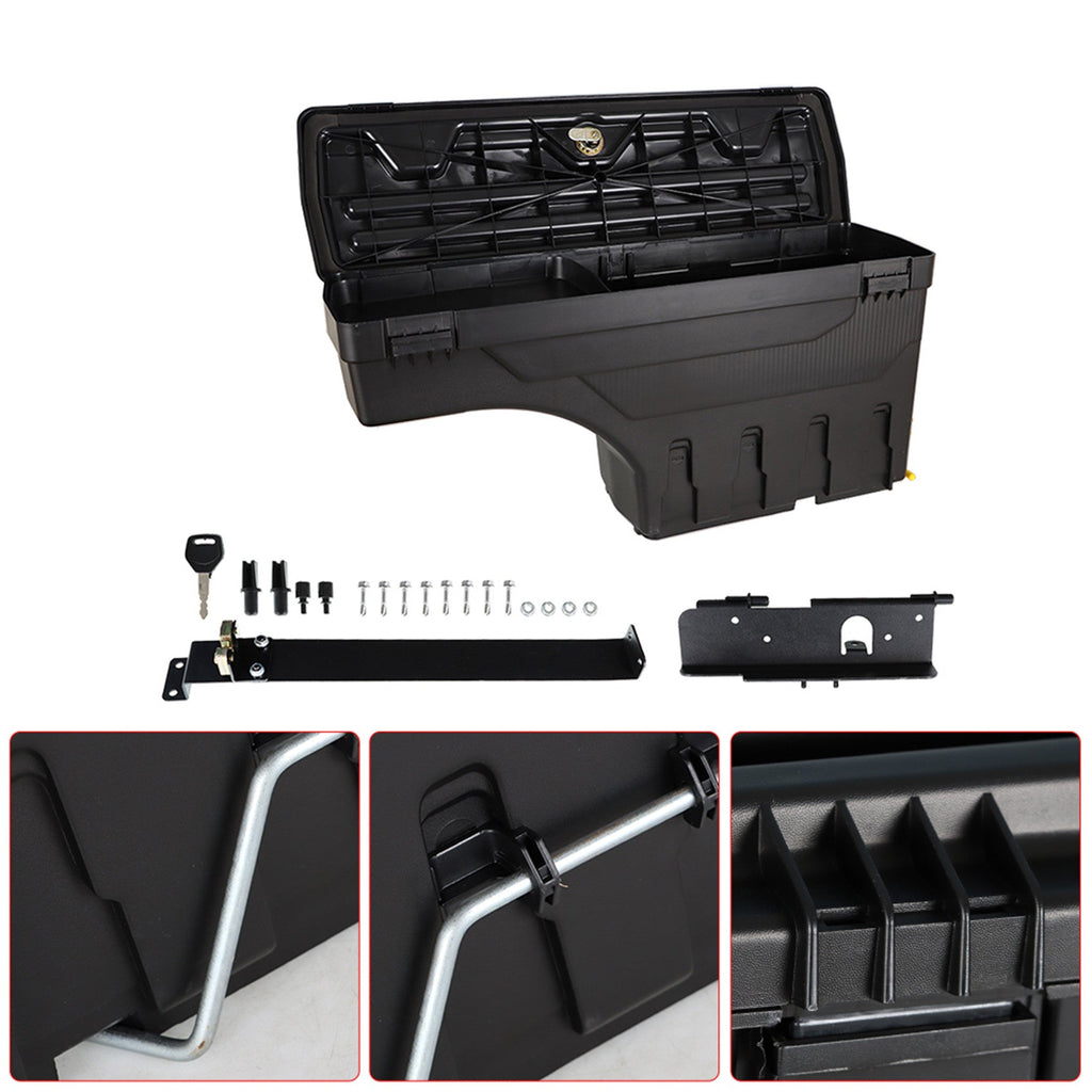 2PCS Rear Left & Right Truck Bed Storage Box Toolbox For 2007-2020 Toyota Tundra Lab Work Auto