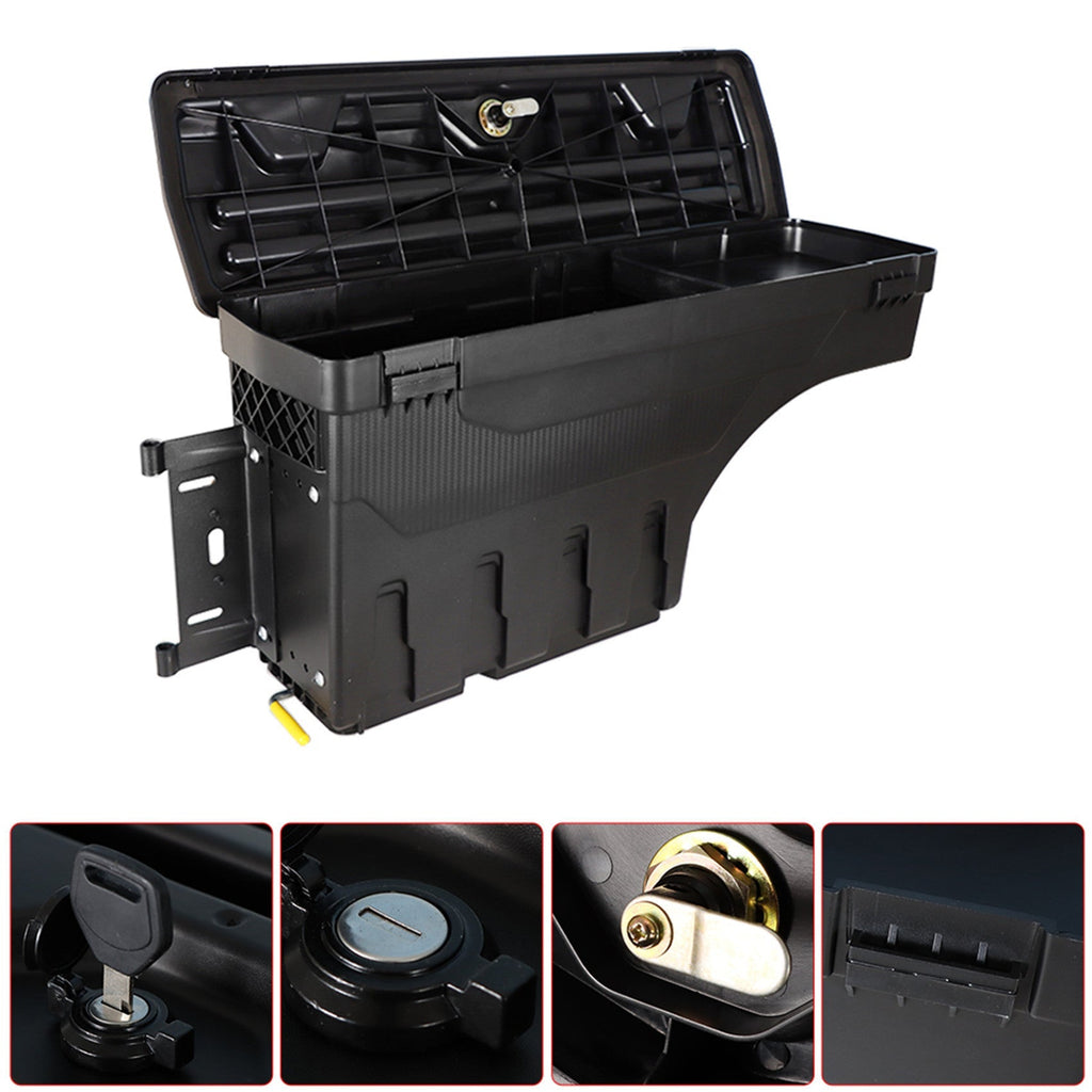 2PCS Rear Left & Right Truck Bed Storage Box Toolbox For 2007-2020 Toyota Tundra Lab Work Auto
