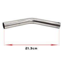 Load image into Gallery viewer, 2Pcs 2.5&quot;(63mm) 45 Degree T-304 Stainless Steel Exhaust Tube Pipe Piping Tubing Lab Work Auto