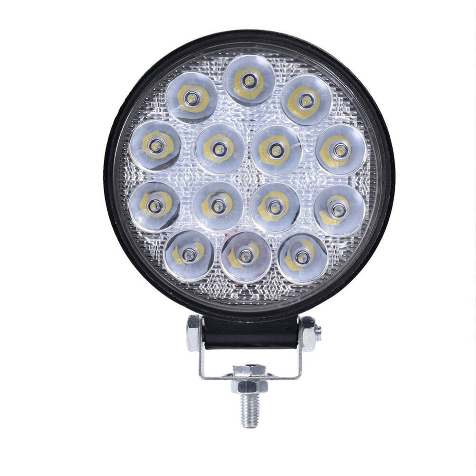 2X 4''Inch 42W Led Flood Round Work Light Offroad Truck Car SUV ATV Driving Lamp Lab Work Auto