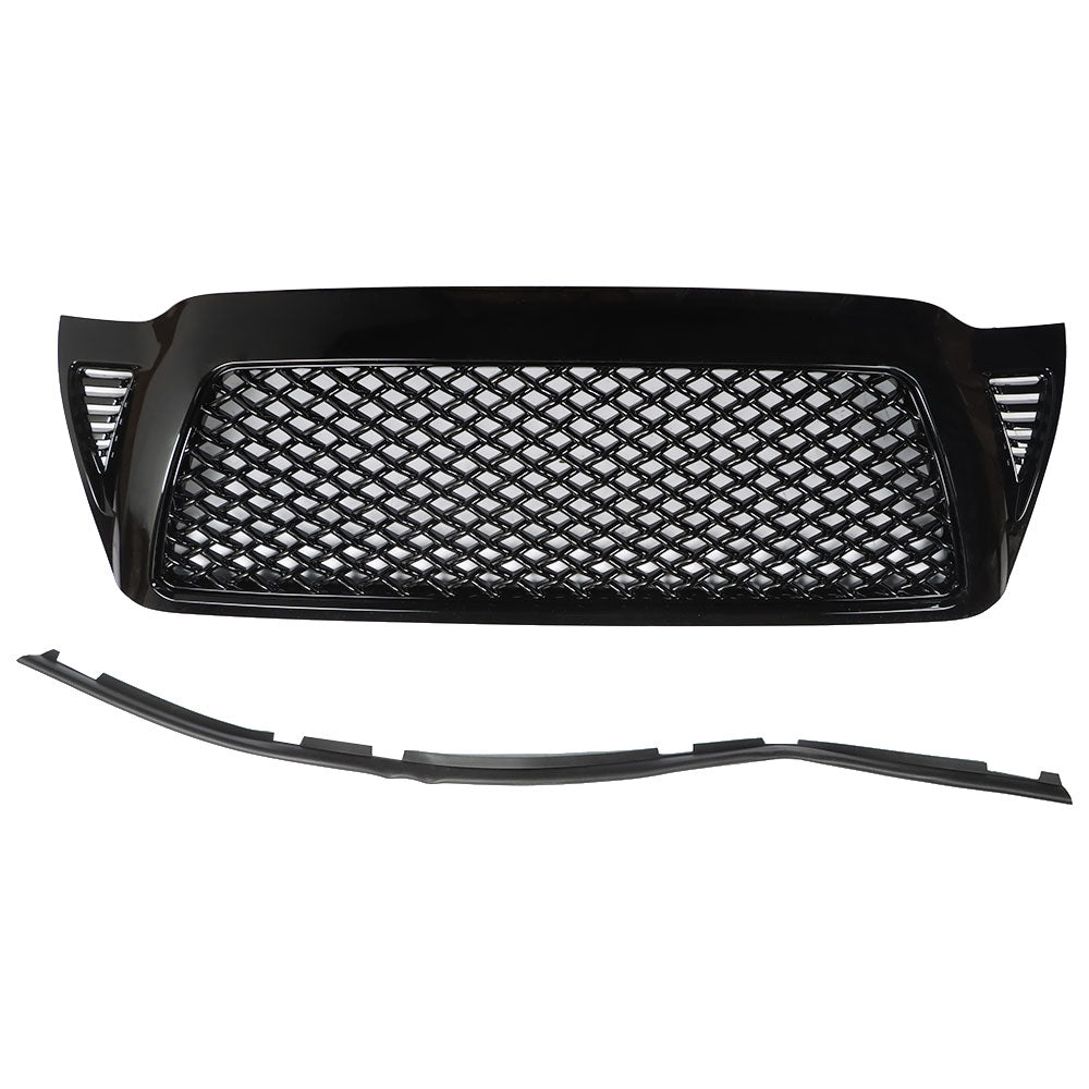 Front Upper Bumper Grille Grill Black Replacement For 2005-2011 Toyota Tacoma