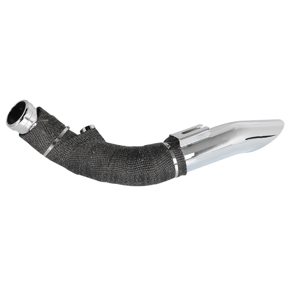For 1984-UP Touring Softail W/ Chrome plated silver LAF 2" Wrapped Exhaust Pipes