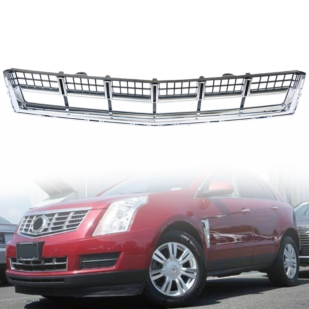 Mesh Front Bumper Lower Grille Chrome Grill For 2013 2014 2015 2016 Cadillac SRX