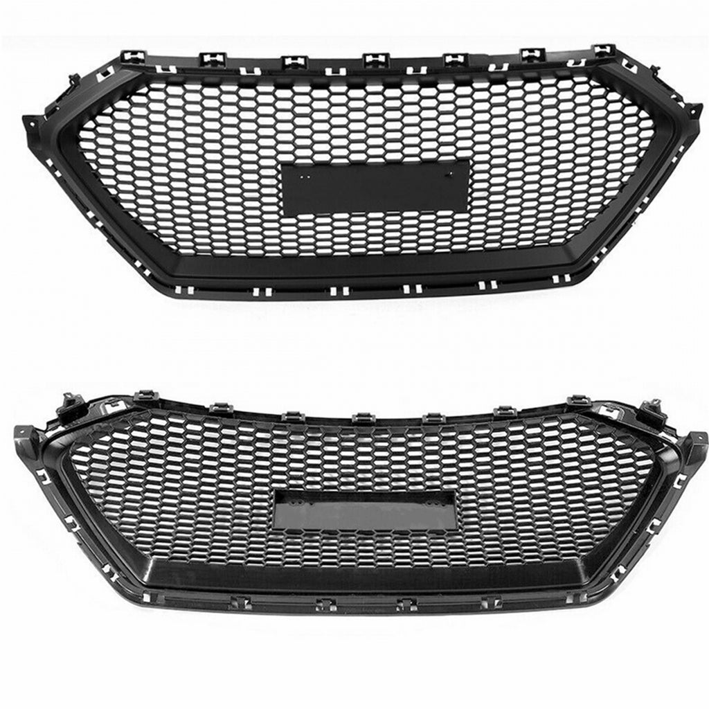 Labwork Front Plastic Grille Bumper For Hyundai Elantra 2017 2018 Black Honeycomb