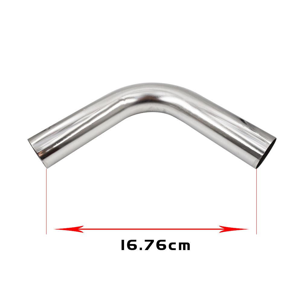 2pc 3" Inch 90 Degree T-304 Stainless Steel Exhaust Piping Tubing Tube Pipe 2 Feet Lab Work Auto