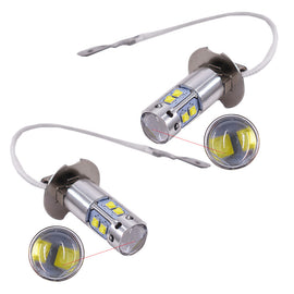 2pcs H3 6000K Super White 100W High Power LED Fog Light Driving Bulb DRL