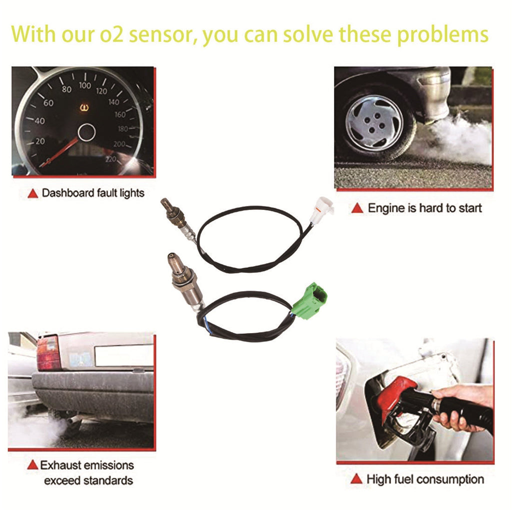 2pcs Up+Downstream Oxygen Sensor 234-9033 234-4165 For 2007-2009 Suzuki SX4 2.0L Lab Work Auto