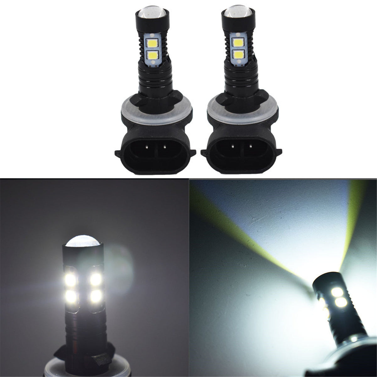 2x 50W 881 889 6000K Super White High Power LED Fog Driving Lights Bulbs NEW Lab Work Auto