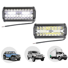 Load image into Gallery viewer, 2x 7inch LED Work Light Bar Flood Spot Combo Fog Lamp Offroad Driving Truck 800W Lab Work Auto