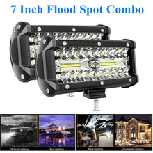 Load image into Gallery viewer, 2x 7inch LED Work Light Bar Flood Spot Combo Fog Lamp Offroad Driving Truck 800W Lab Work Auto