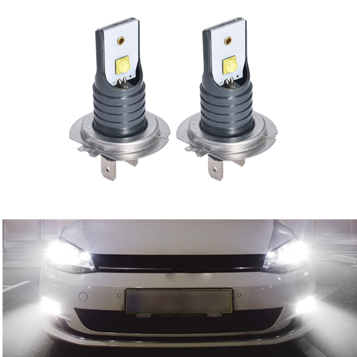 2x H7 LED Headlight Conversion 110W 30000LM 6000K Error Free Canbus Bulb Set Lab Work Auto