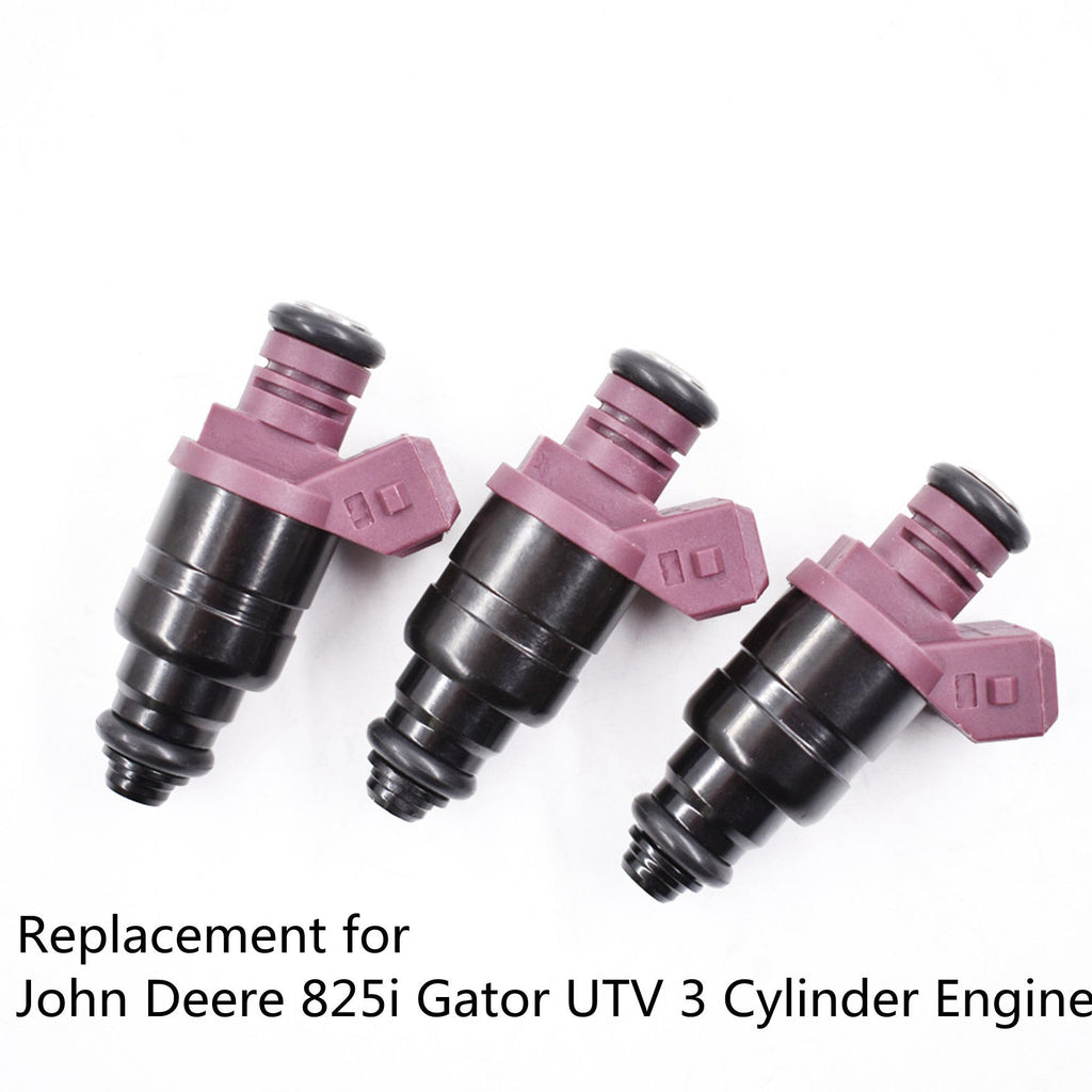 3 Pcs Fuel Injectors For John Deere 825i Gator 3 Cylinder MIA11720 5WY2404A Lab Work Auto
