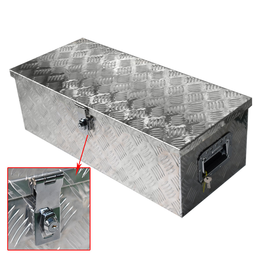 30"x 13" Truck Pickup Underbody Aluminum Tool Box Trailer Storage Bed w/ Lock Lab Work Auto 