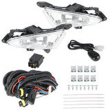 Labwork Right&Left Side Fog Lights Lamps w/Switch Kits For 07-10 Hyundai Elantra Clear