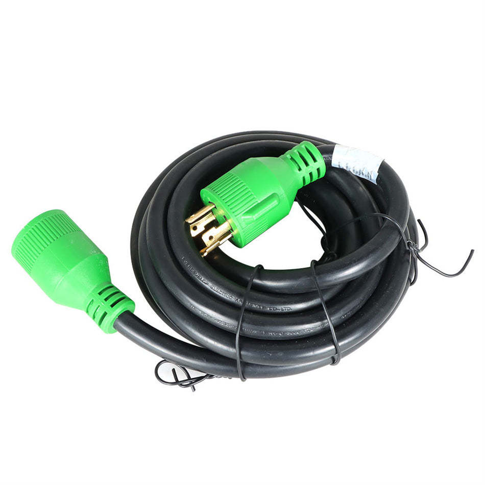 labwork 30A 15 Feet Generator Extension Cord L14-30P to L14-30R 125/250V Up to 7500W 10 Gauge SJTW Generator Cord 4 Prong