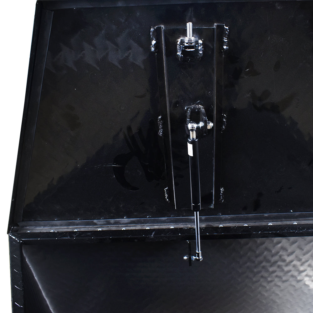 33 " x 19 " x 18 "Aluminum Diamond Plate Truck Tongue Box Tool Box Storage Black Lab Work Auto 