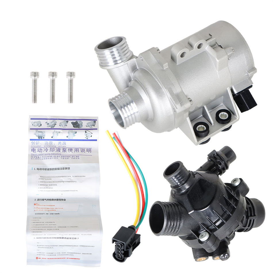 labwork Electric Water Pump 11517586925 and Thermostat with Bolt Replacement for 128i 325i 328i 528i 530i X3