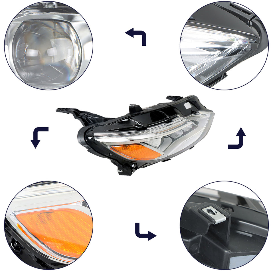 Labwork Passenger Right Side Headlight For 2019-2021 Chevrolet Malibu LED Type