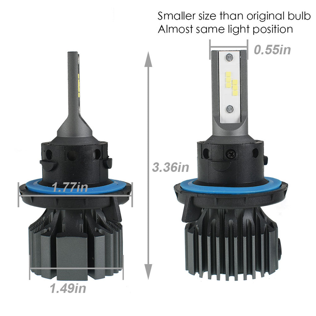 labwork 9008/H13 LED Fog Light Bulbs,50W 12000LM 6000 White High brightness Headlights Bulbs Conversion Kit,Pack of 2