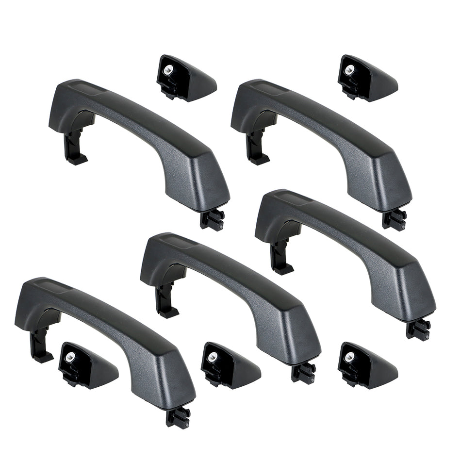 labwork Set of 5 Door Handle Black Exterior Outside Front and Rear Replacement for 2006-2010 Hummer H3 15296933 15794314 25957909 25957911 83403