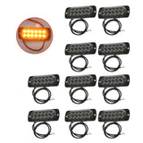 Labwork 10PCS 12v-24v Amber emergency strobe light LED surface mount flashing emergency warning light for truck car head