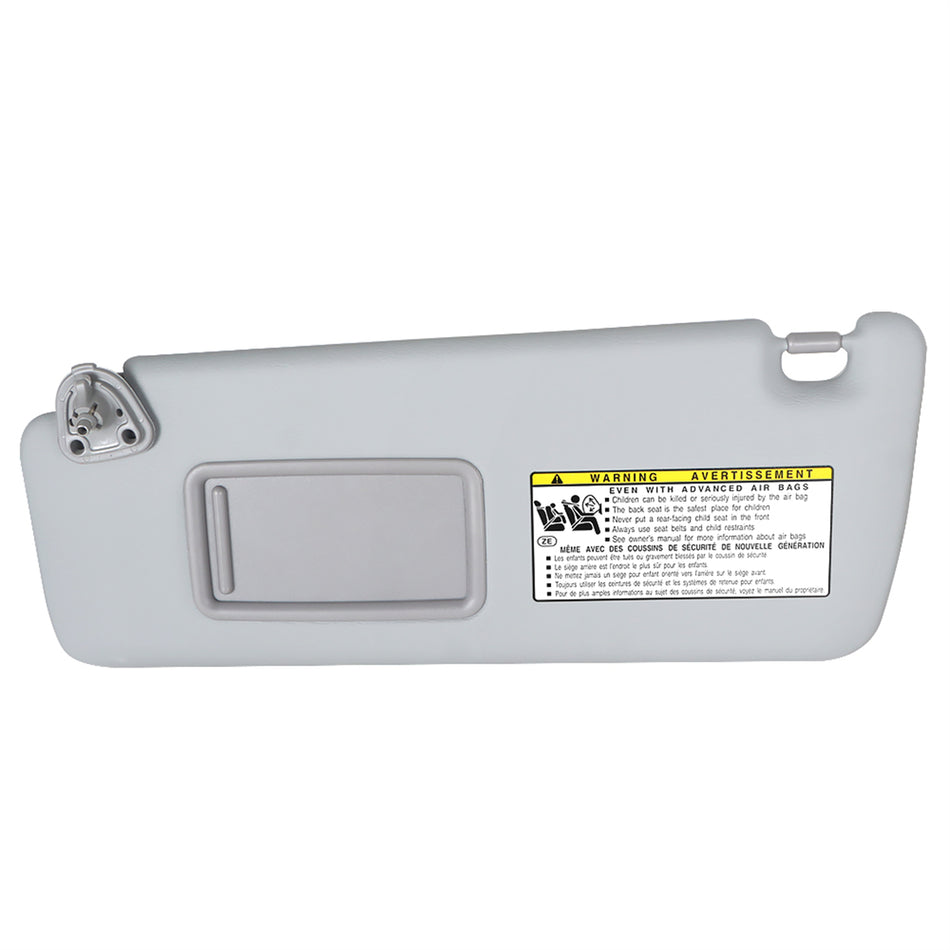 labwork Gray Left Driver Side Sun Visor Without Light Replacement for 2004-2007 Toyota Highlander 74320-48260-B0