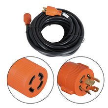 Load image into Gallery viewer, labwork 30A 50FT Generator Extension Cord L14-30P to L14-30R 4 Prong 125/250V Up to 7500W 10 Gauge SJTW Generator Cord Manual Transfer Switch