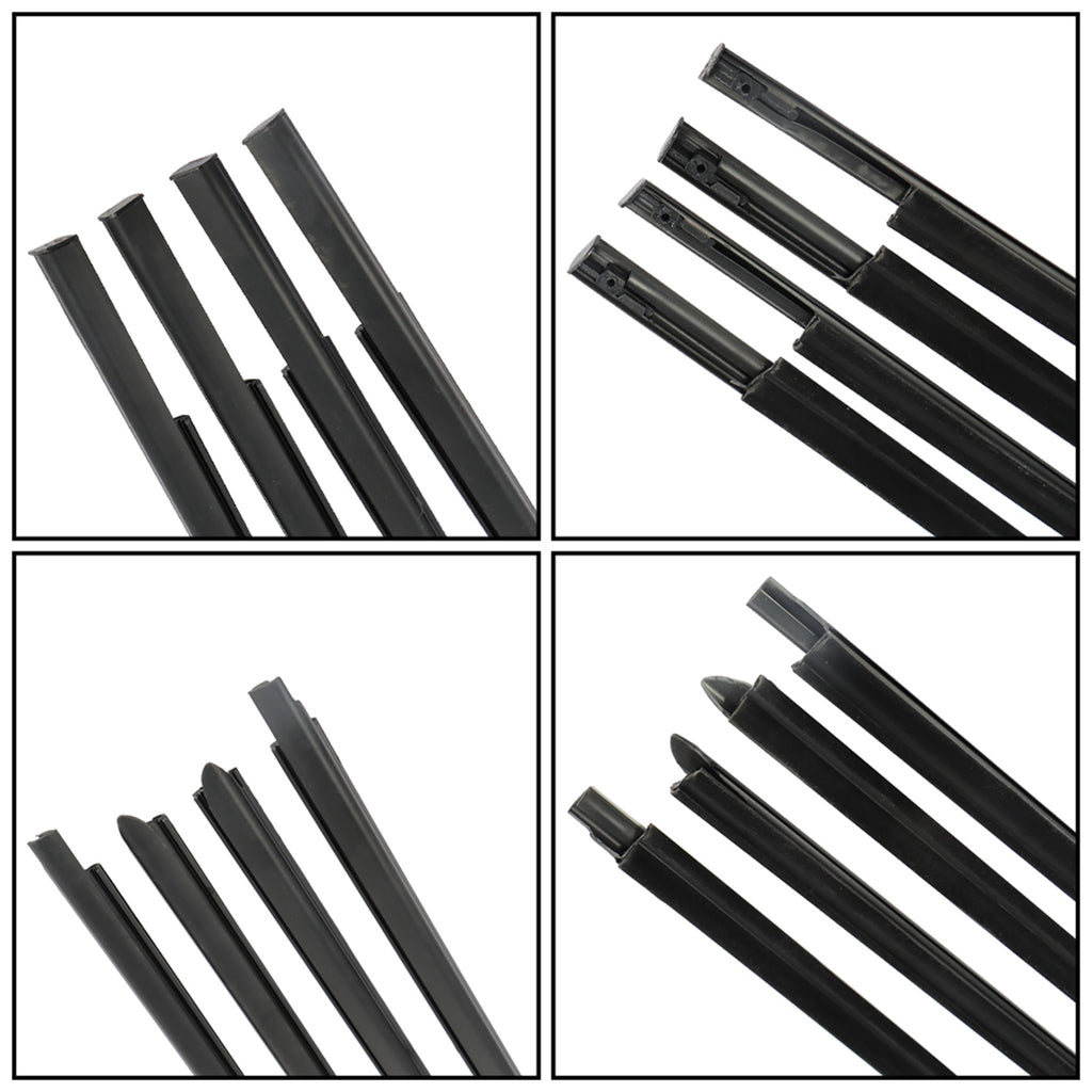 labwork 4Pcs Outer Belt Weatherstrip Replacement for 2009-2021 Ram 1500 2500 3500 4500 5500 55112376AH 55112377AH 55372138AH 55372139AH