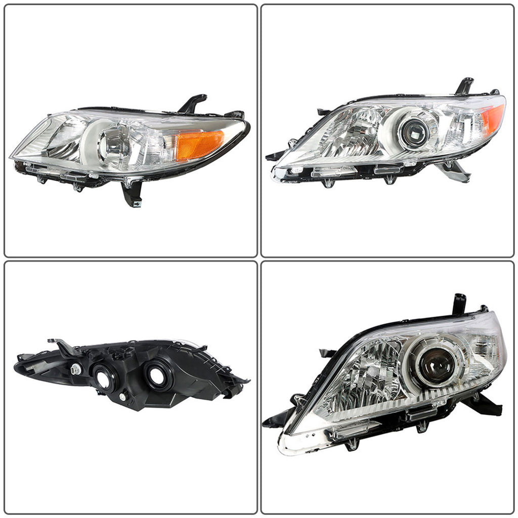 Headlight Assembly Replacement for 2011-218 Toyota Sienna, Amber Corner Projector Headlamp for Driver Side