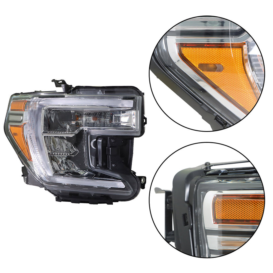 Labwork Right Headlight For 2019-2021 GMC Sierra 1500 Halogen w/ DRL Headlamp