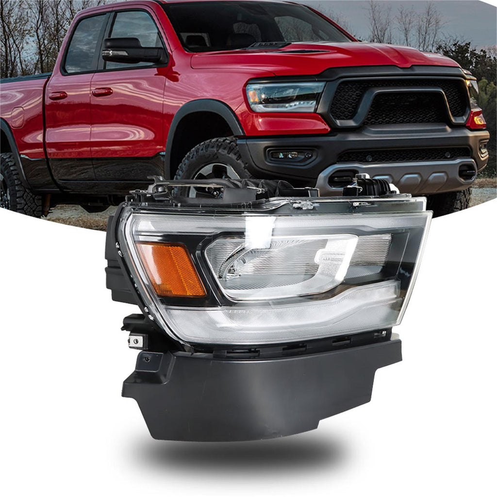 labwork Replacement for 2019-2021 Dodge Ram 1500 Full LED Headlight W/DRL Passenger Side RH Headlamp CH2503329