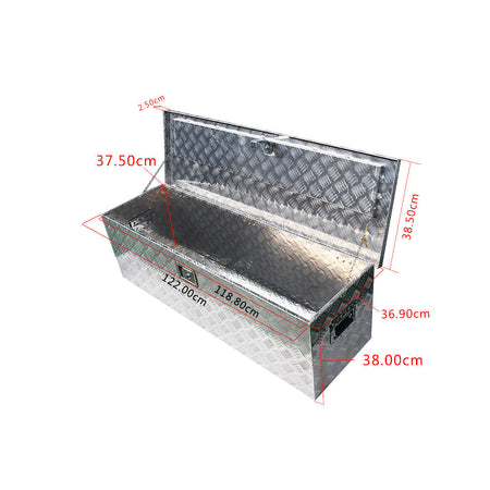 49" Heavy Duty Aluminum Tool Box Pickup Truck Trailer Storage Underbody+Handle Lab Work Auto