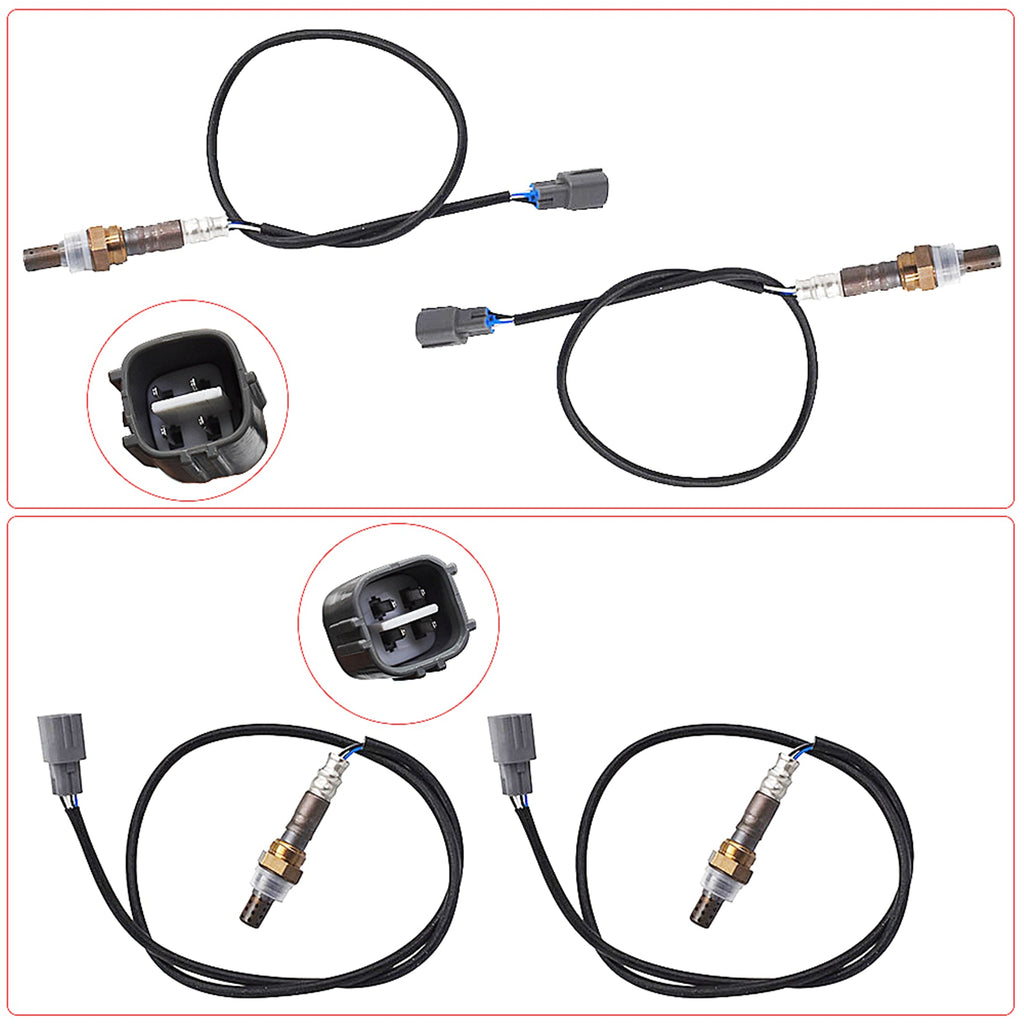 4Pcs Air Fuel Ratio Oxygen Sensor O2 Complete for 2001-2003 TOYOTA RAV4 Lab Work Auto