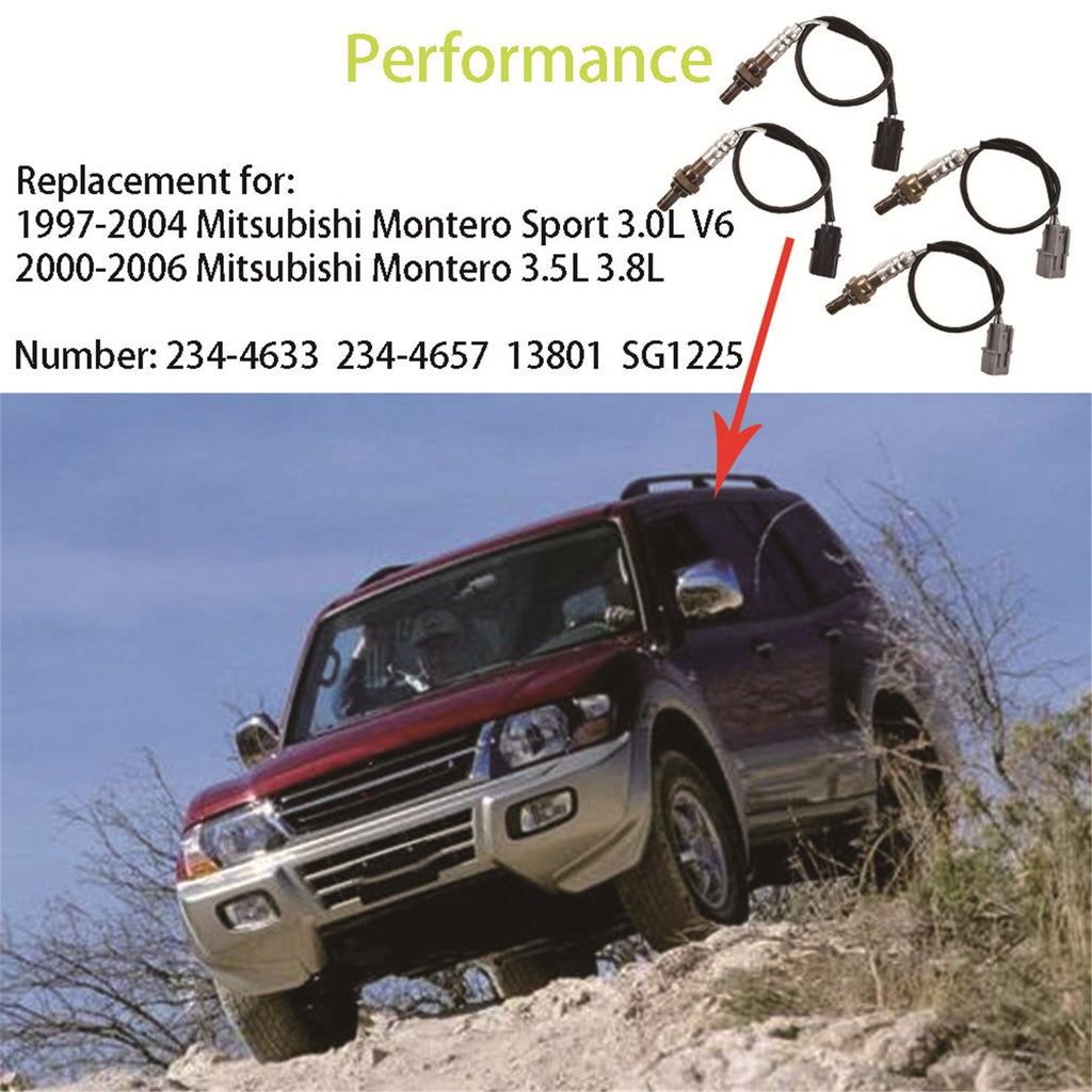 4Pcs O2 Oxygen Sensor 1 & Sensor 2 for 97-04 Mitsubishi Montero Sport 3.0L US Lab Work Auto