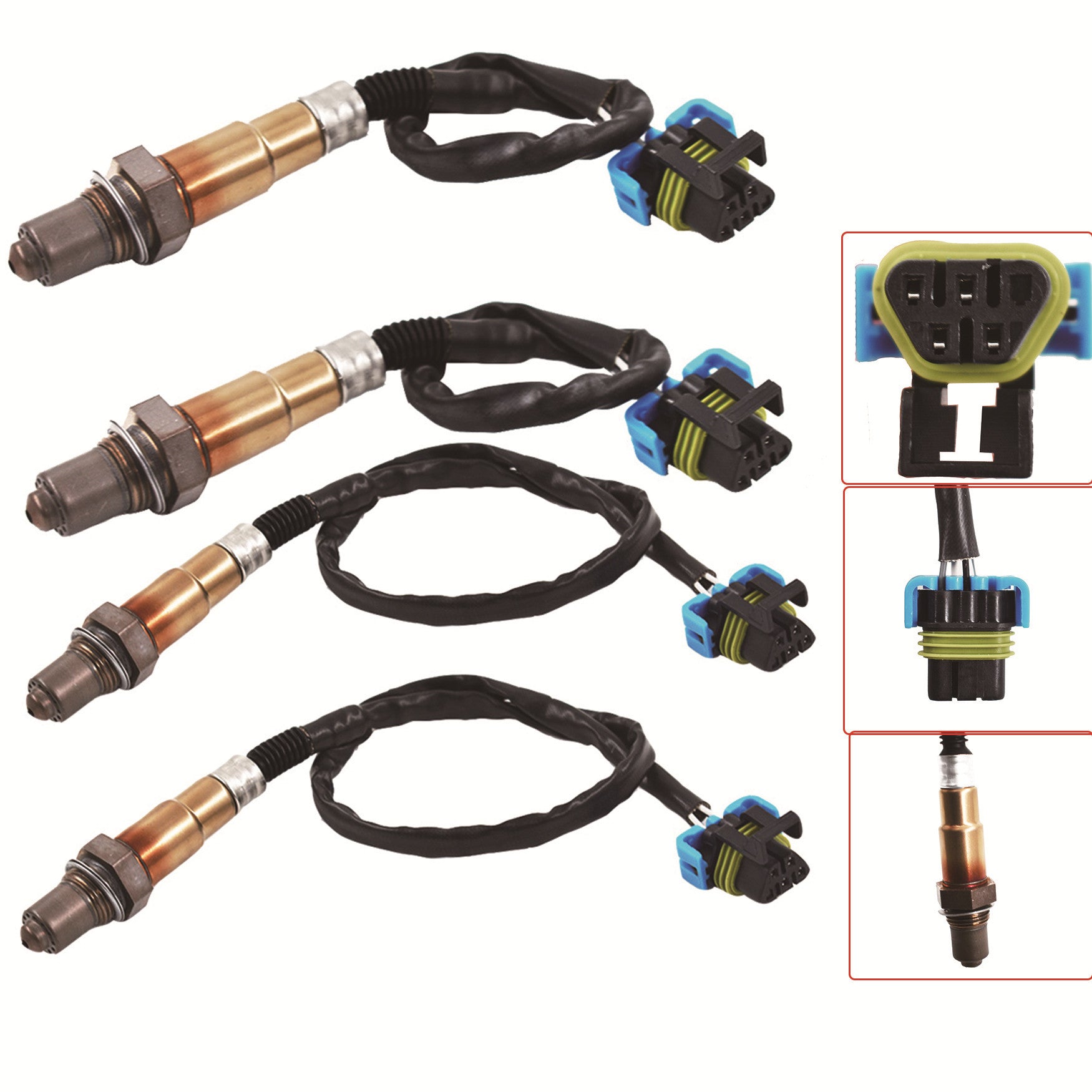 4X O2 Oxygen Sensor for 2009-2011 Chevrolet Traverse GMC Acadia Enclave 3.6L Lab Work Auto