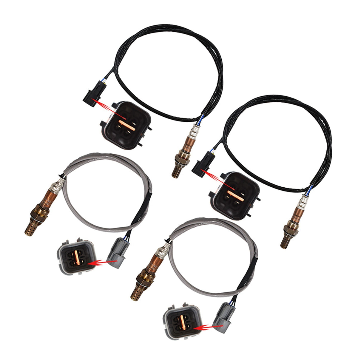 4X Oxygen Sensor 1 Sensor 2 Bank 1 Bank 2 for 04-11 Mitsubishi Endeavor V6-3.8 Lab Work Auto