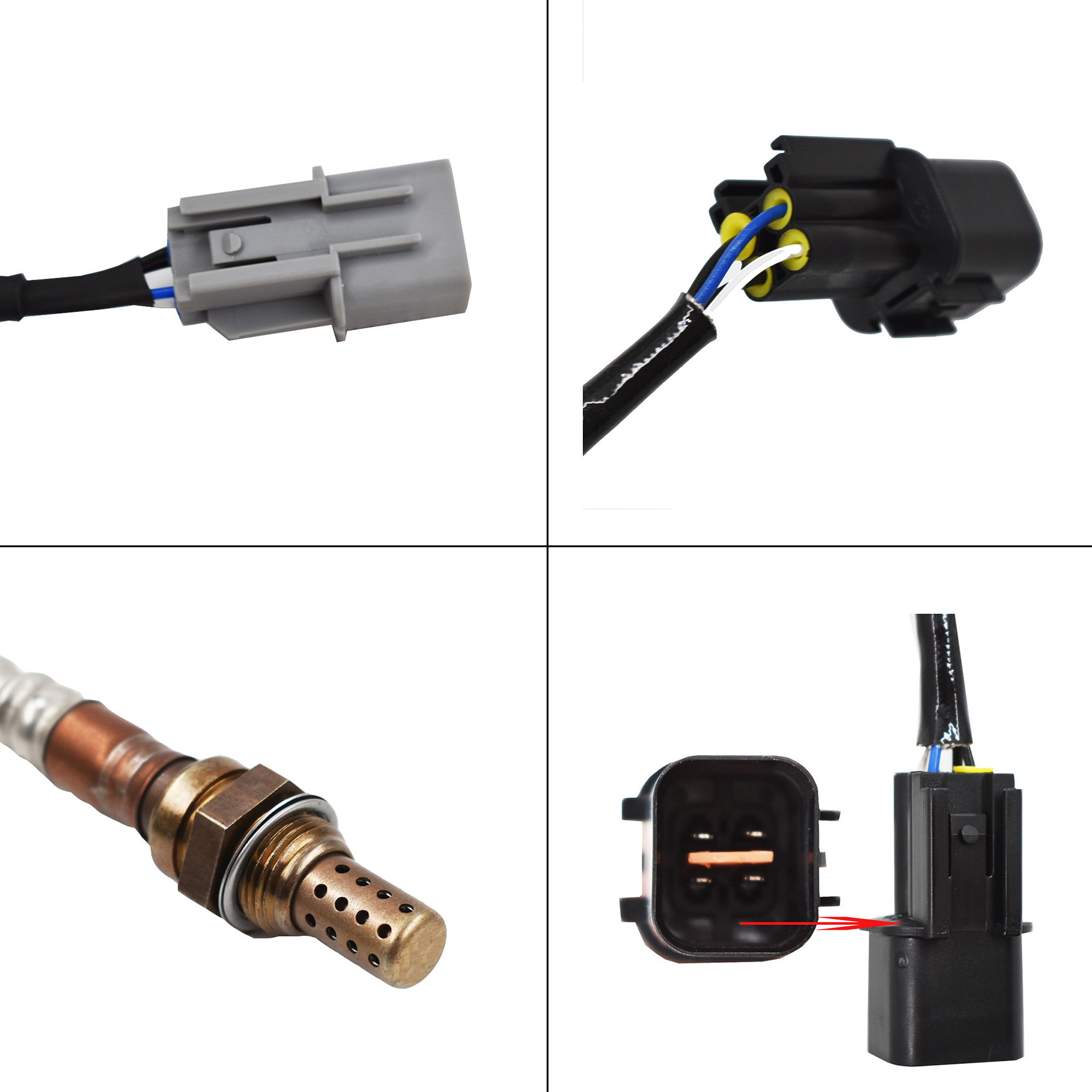 4X Oxygen Sensor 1 Sensor 2 Bank 1 Bank 2 for 04-11 Mitsubishi Endeavor V6-3.8 Lab Work Auto