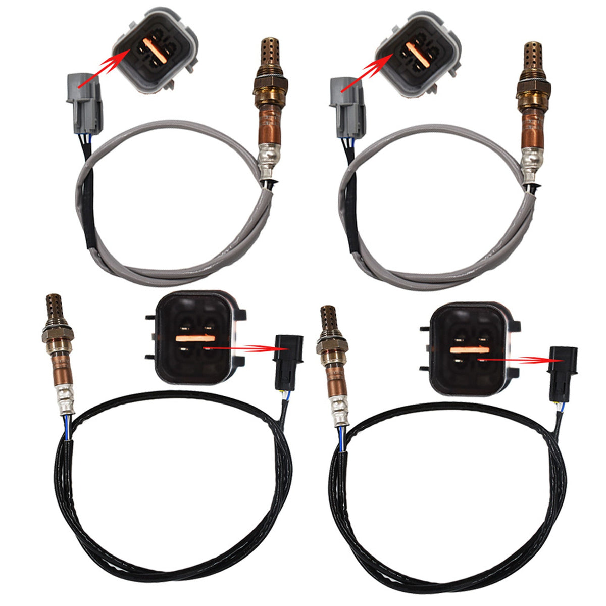 4X Oxygen Sensor 1 Sensor 2 Bank 1 Bank 2 for 04-11 Mitsubishi Endeavor V6-3.8 Lab Work Auto